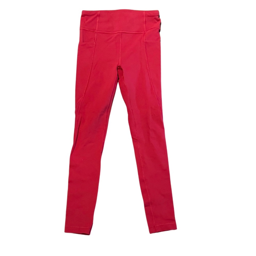 Athleta Girl High Rise Stash Your Treasures red leggings excellent condition XS